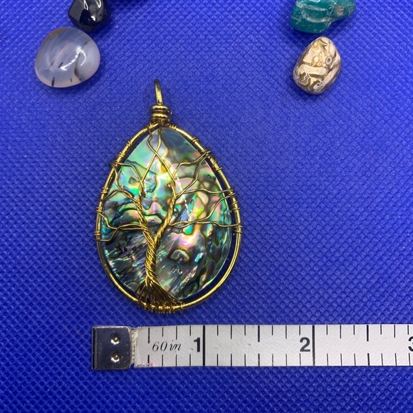 Fabulous Golden Copper Wire Wrapped Tree of Life Genuine Abalone Pendant‼️SOLD‼️ - Picture 13 of 14